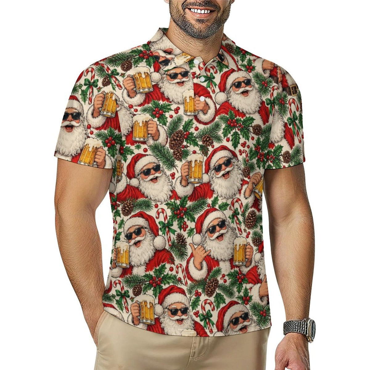 Men's Christmas Quick Dry POLO Shirt(All-Over Printing)