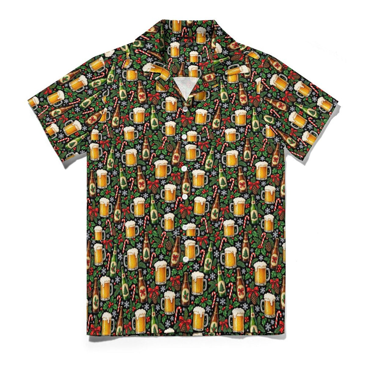 Holiday Shift for men 110gsm Cotton Cuban Collar Shirt For Men(All-Over Printing)