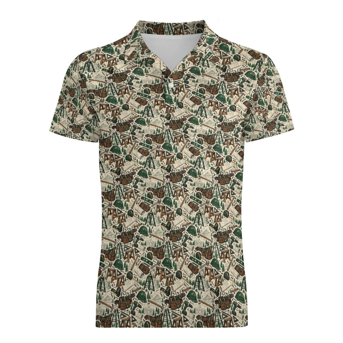Contractor Shirt UPF50+ Cooling Polyester Men's POLO T-shirt(All-Over Printing)