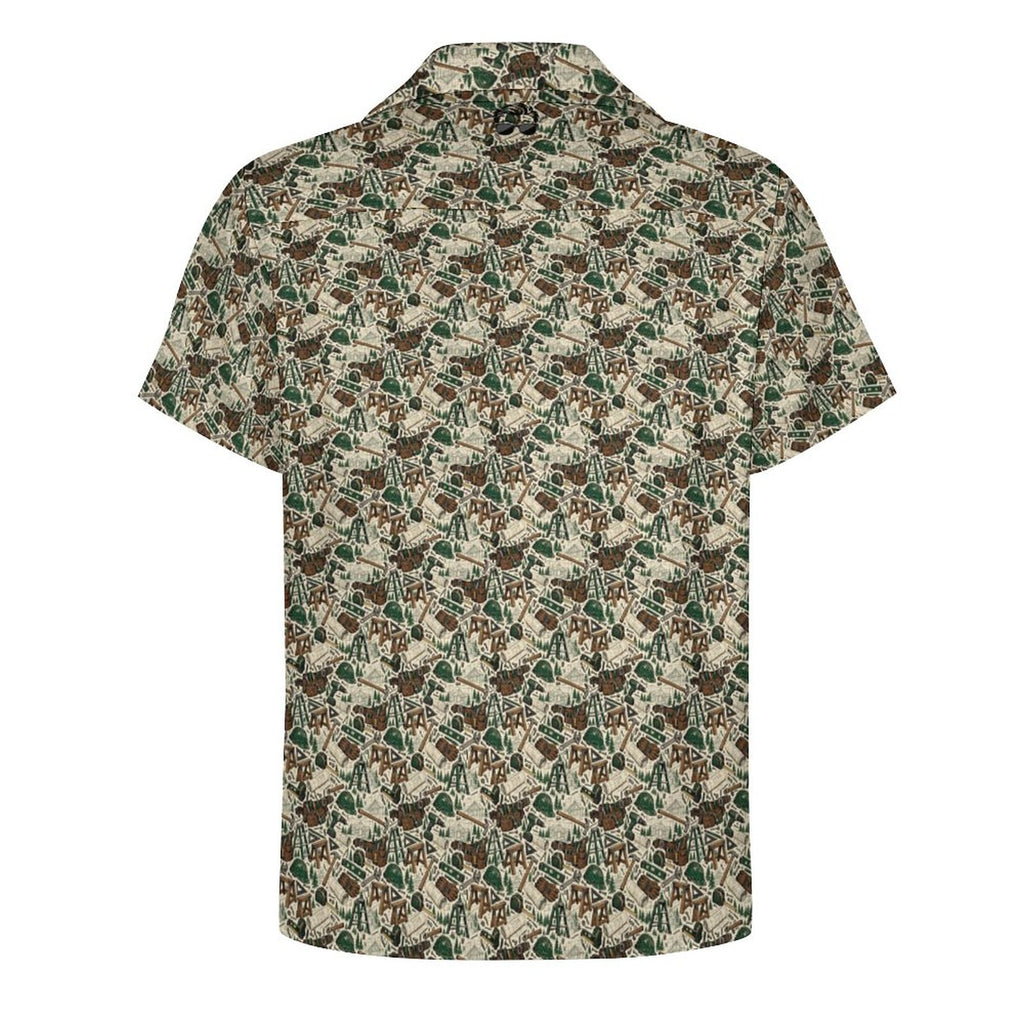 General Contractor Shirt Cotton Cuban Collar Shirt For Men(All-Over Printing)