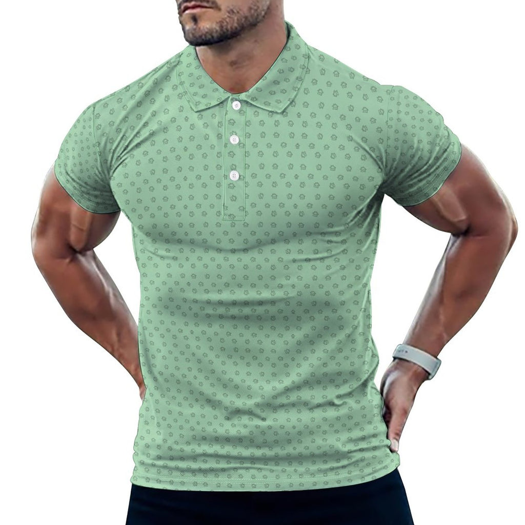 Men's Mint Realtor Homes POLO Shirt Stand out at showings, open houses and closings in this men’s Realtor polo featuring a bold real estate pattern.