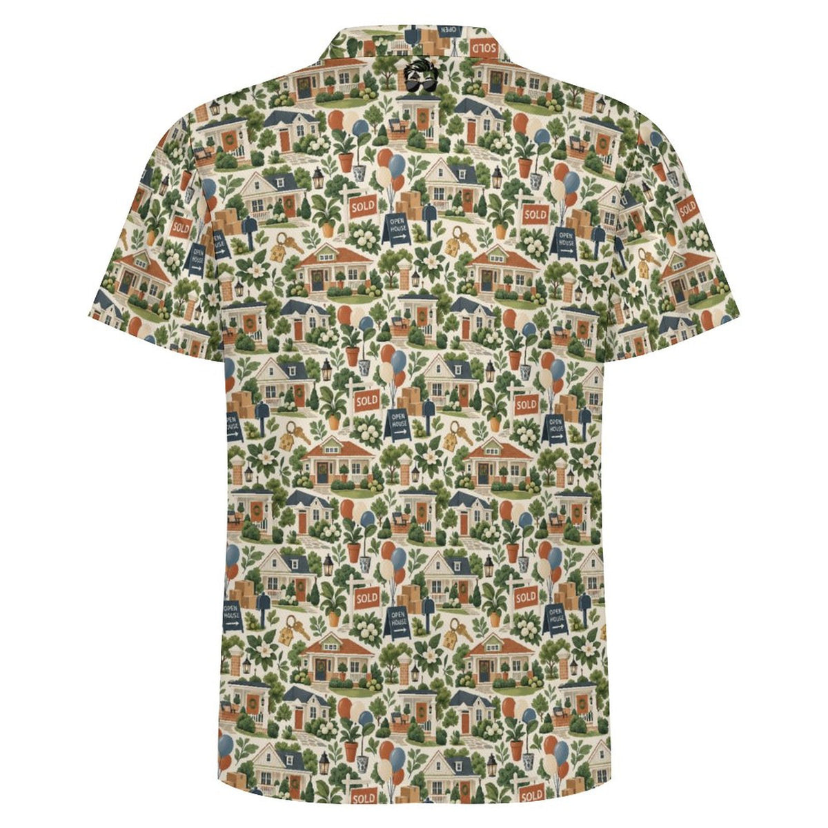 Men's Realtor POLO Shirt Stand out at showings, open houses and closings in this iconic golf polo featuring a bold real estate pattern.