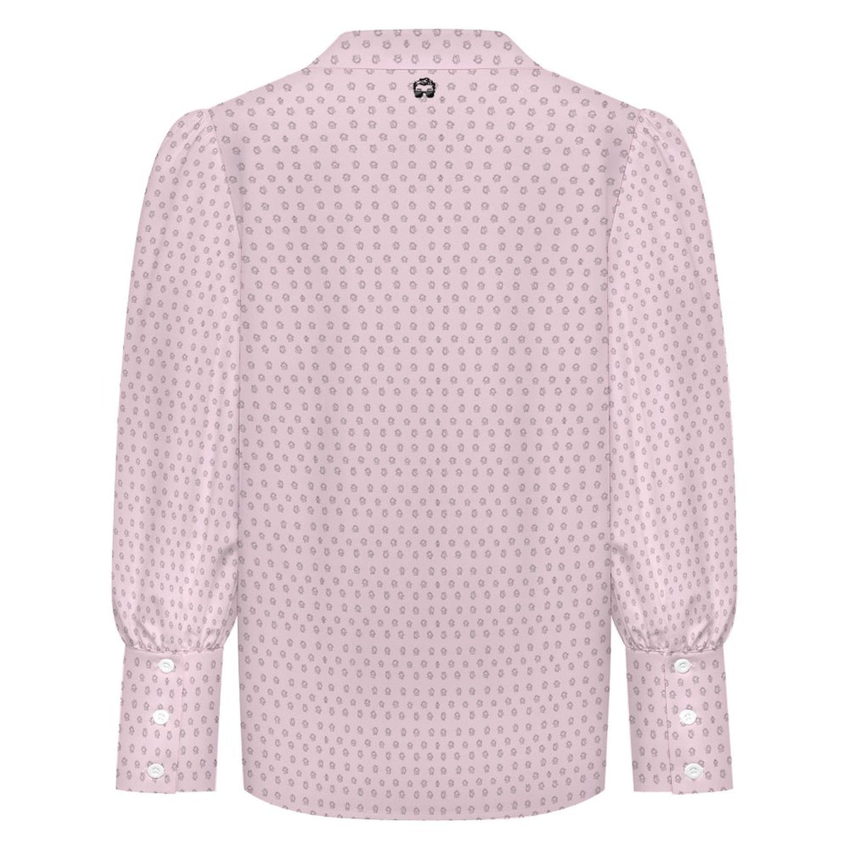 Realtor Little Homes Women's Satin Lantern Sleeve Long Sleeve Blouse(All-Over Printing)