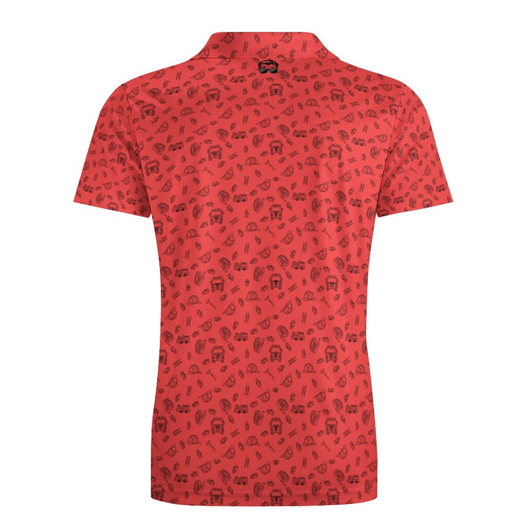 Fireman UPF50+ Mens Cooling Polyester Men's POLO T-shirt(All-Over Printing)