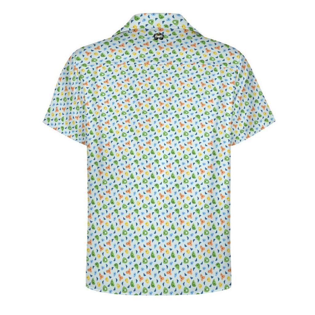 Climbing Holds Short Sleeve Cuban Collar Shirt(All-Over Printing)