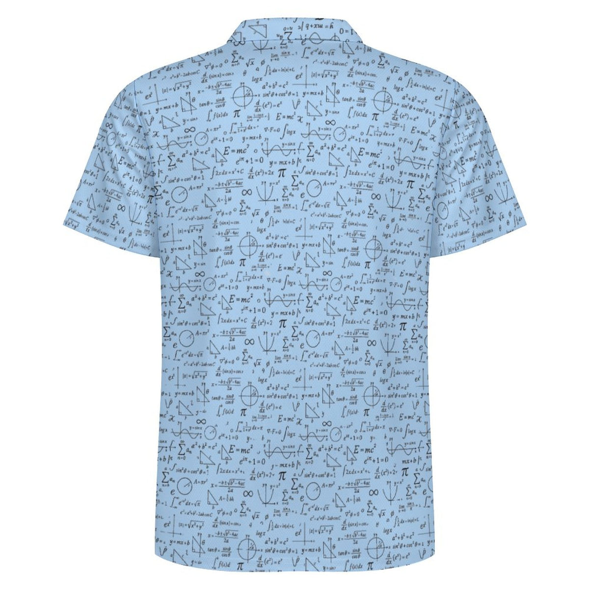Baby Blue Math Nerd Men's Golf POLO Shirt(All-Over Printing)