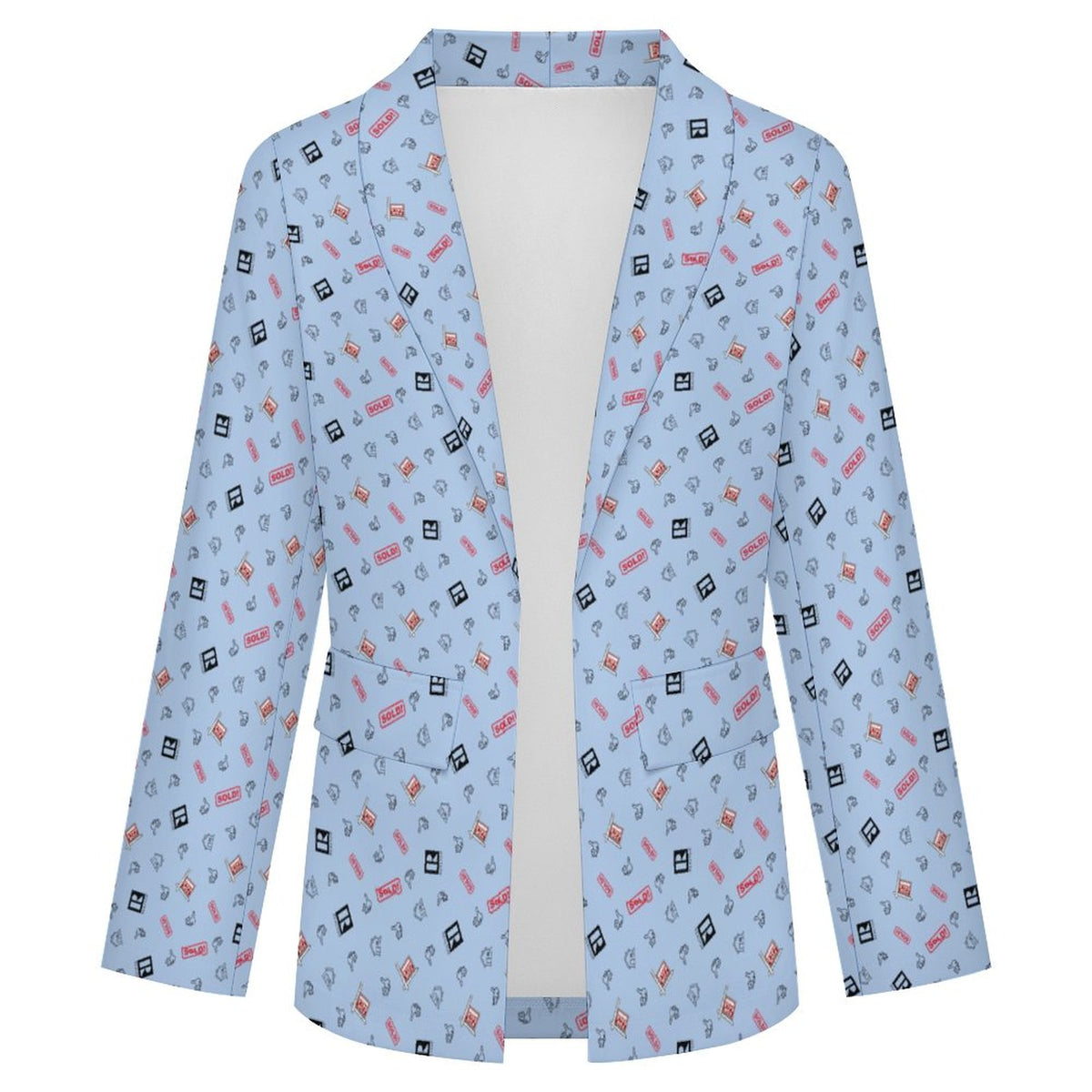 Women's Casual Lapel Blazer(All-Over Printing)