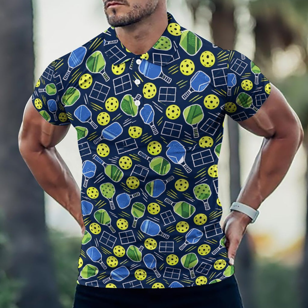 Men's Pickleball POLO Shirt(All-Over Printing)