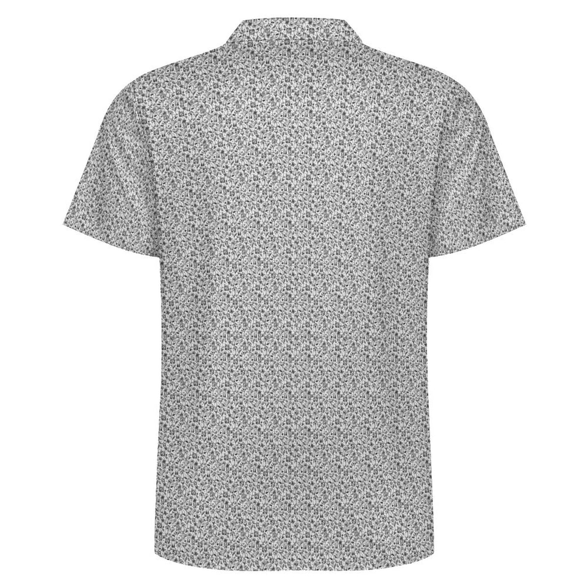 Many Mini Cocktails Black and White Men's Golf POLO Shirt(All-Over Printing)
