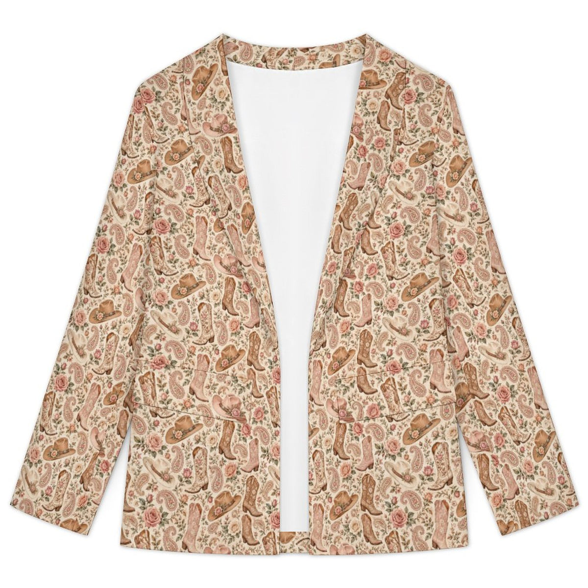 Women's Elegant Western Blazer(All-Over Printing)