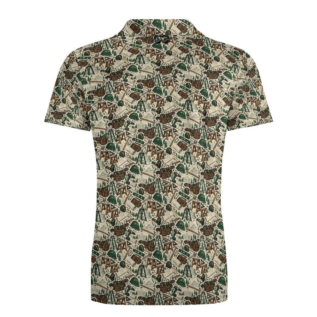 Contractor Shirt UPF50+ Cooling Polyester Men's POLO T-shirt(All-Over Printing)