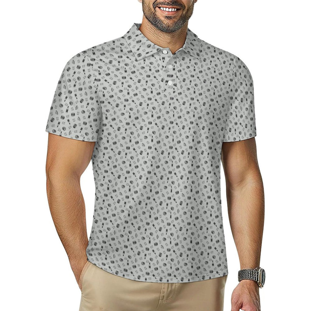 Jack Daniel's Grey Men's Quick Dry POLO Shirt(All-Over Printing)