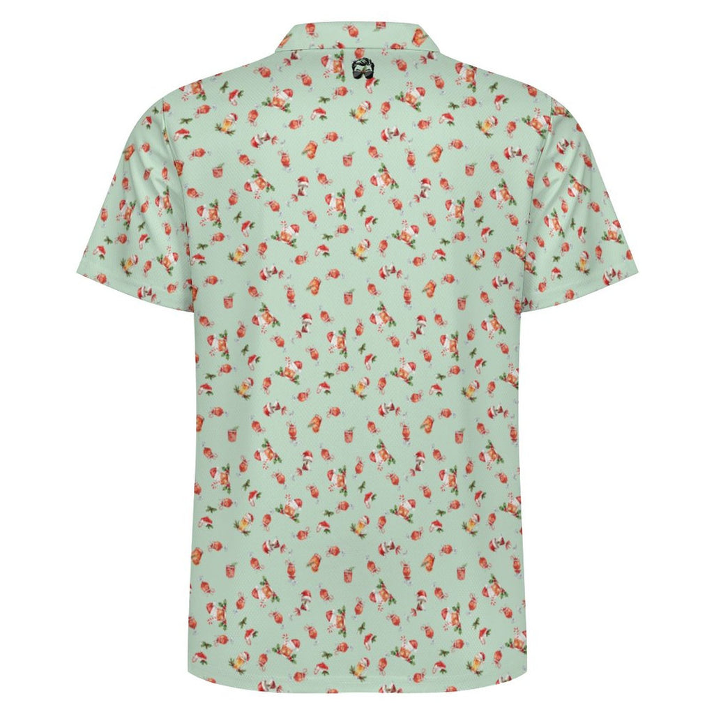 Men's  Christmas Shirt Cocktails POLO Shirt(All-Over Printing)