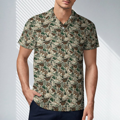 Contractor Shirt UPF50+ Cooling Polyester Men's POLO T-shirt(All-Over Printing)