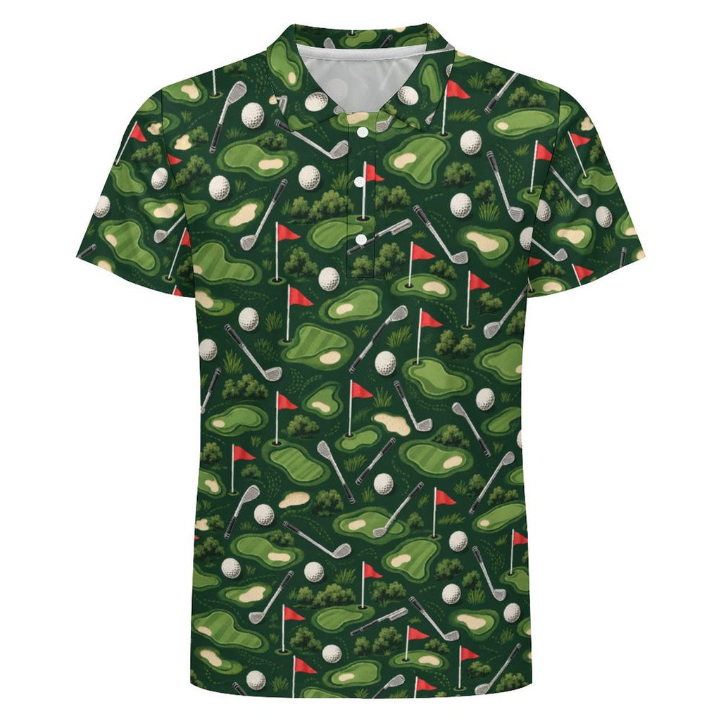 Men's Golf POLO Shirt(All-Over Printing)