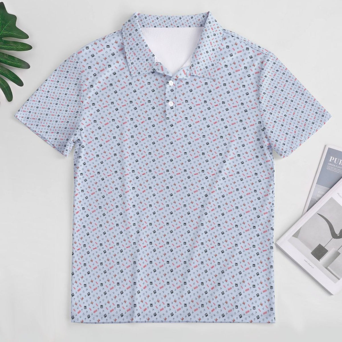 Realtor Sold Shirt Golf PoloRealtors, Stand out at showings, open houses and closings in this iconic golf polo featuring a bold real estate pattern.