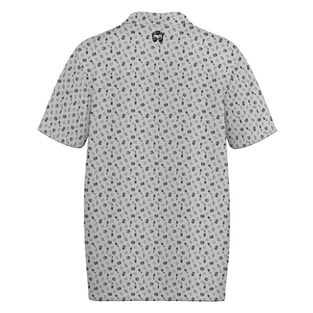 Jack Daniel's Grey Men's Quick Dry POLO Shirt(All-Over Printing)