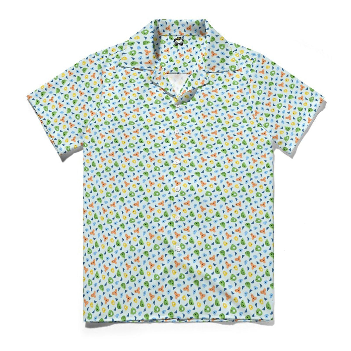 Climbing Holds Short Sleeve Cuban Collar Shirt(All-Over Printing)