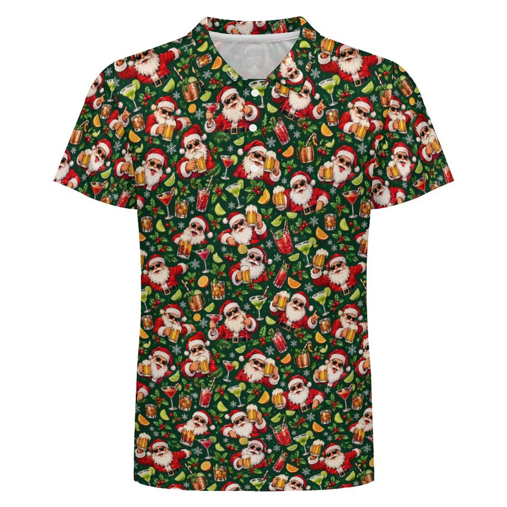 Santa's been hitting the Sauce Men's POLO Shirt(All-Over Printing)