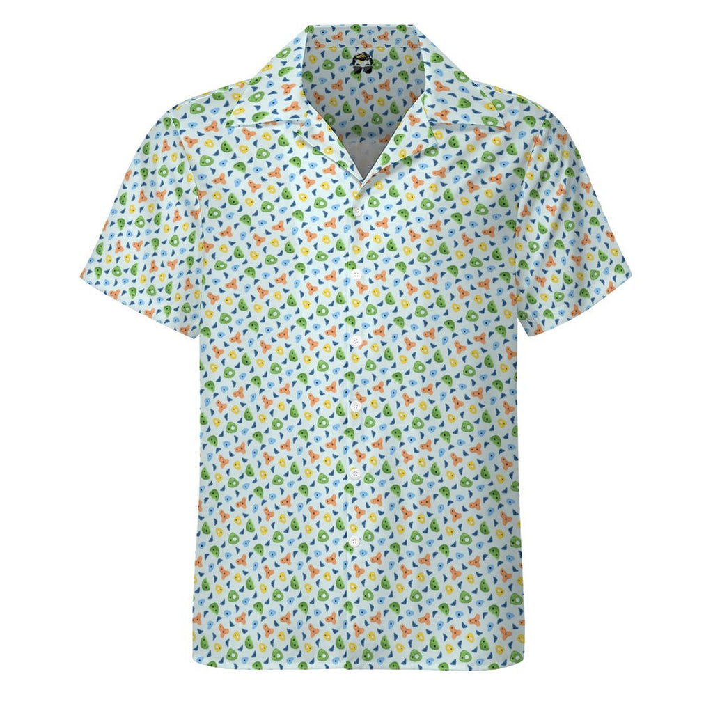 Climbing Holds Short Sleeve Cuban Collar Shirt(All-Over Printing)