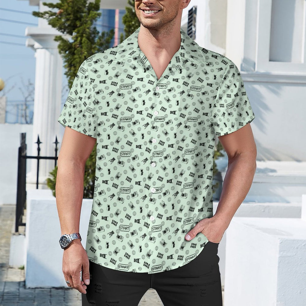Gamer Shirt Short Sleeve  Cuban Collar Shirt(All-Over Printing)
