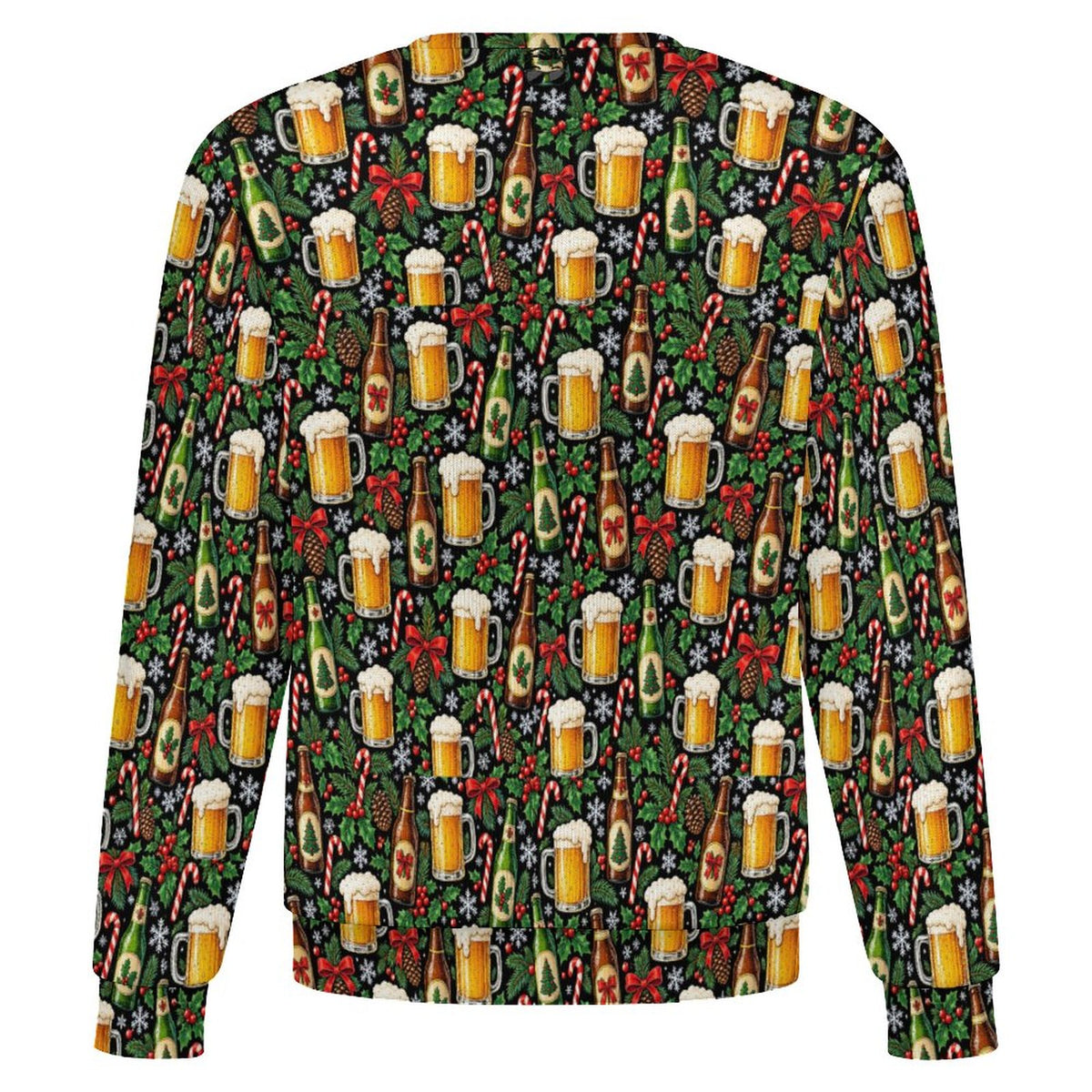 Christmas Sweater Festive Beer Oversized Thick Pullover Sweater(All-Over Printing)