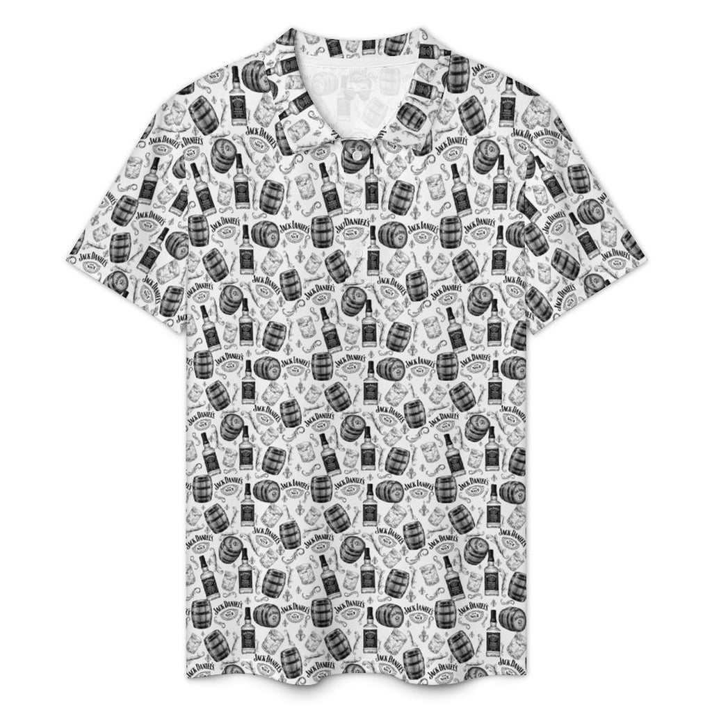 Men's  White Jack Daniels POLO Shirt(All-Over Printing)