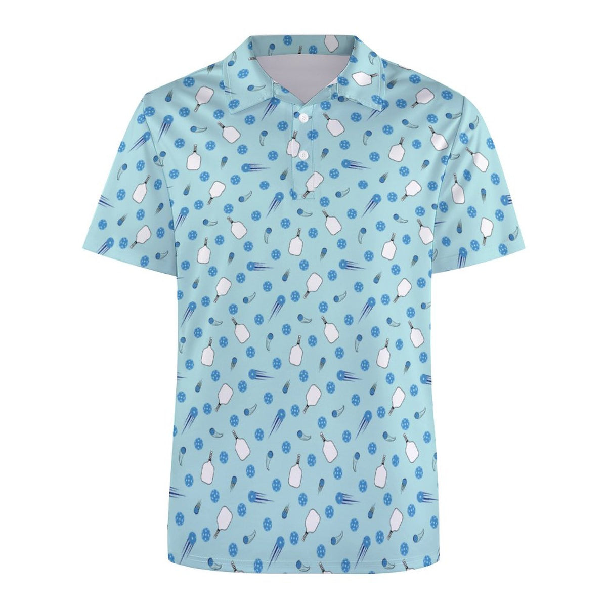 Men's Pickleball Polo Shirts with All-Over printing Design Straight