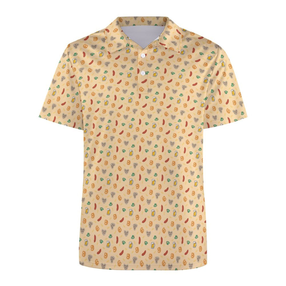 Oktoberfest Golf Polo Shirt with All-Over printing Design Straight