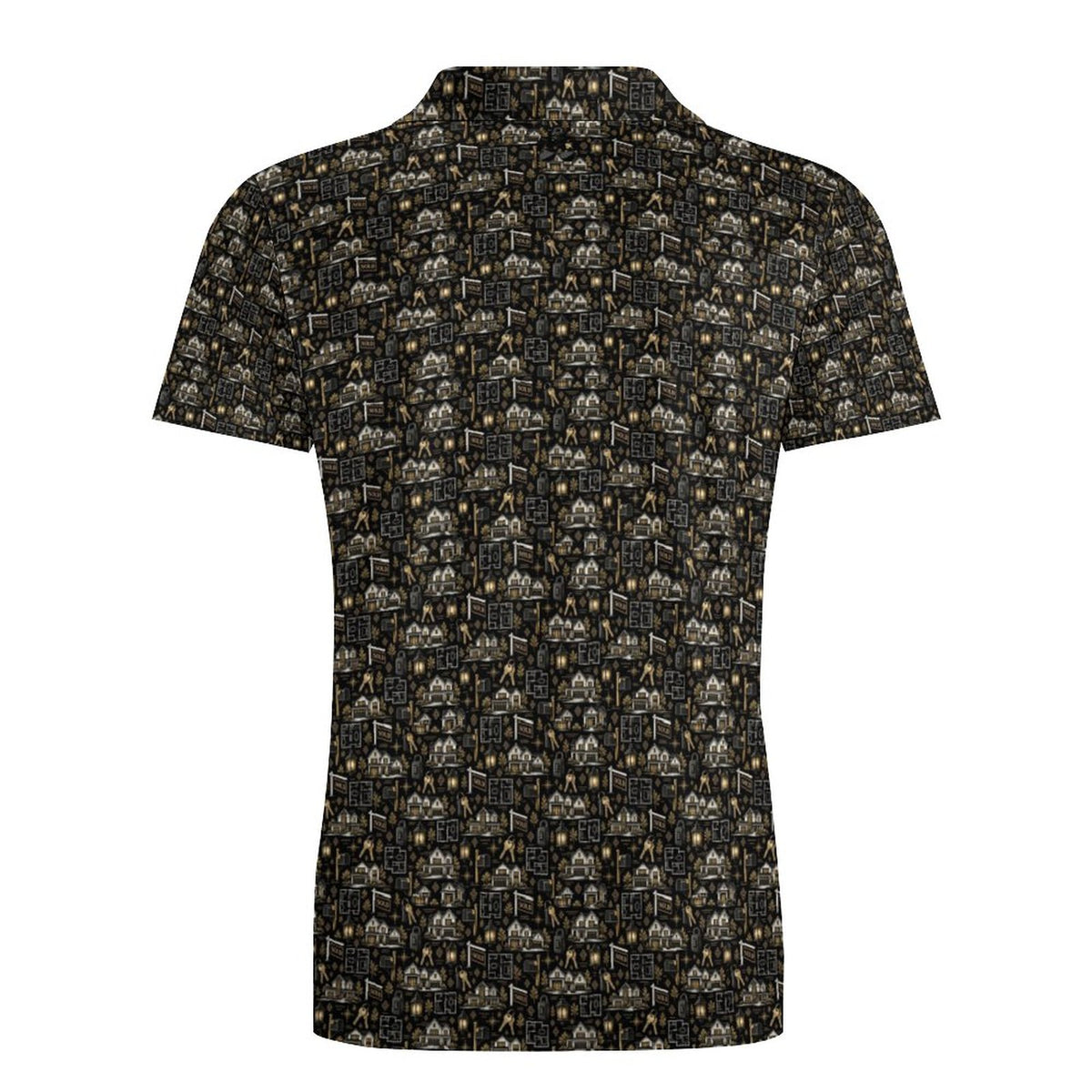 Men's Realtor Shirt UPF50+ 180gsm Cooling Polyester Men's POLO T-shirt Stand out at showings, open houses and closings in this iconic golf polo featuring a bold real estate pattern.