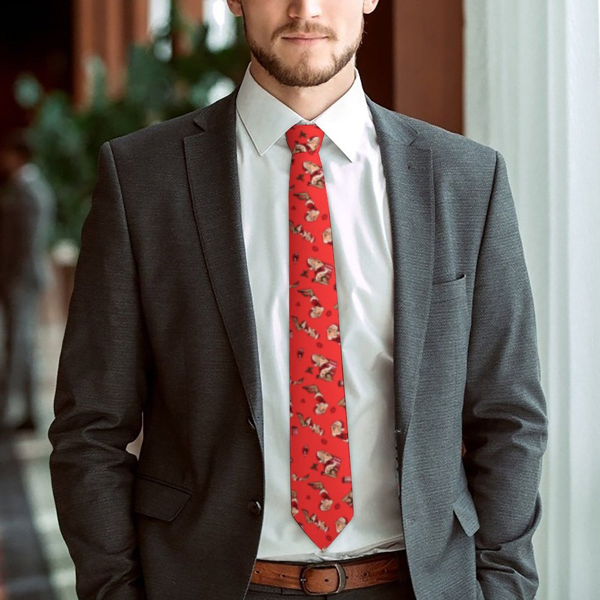 Mrs. Claus Pin Up Men's Christmas Tie