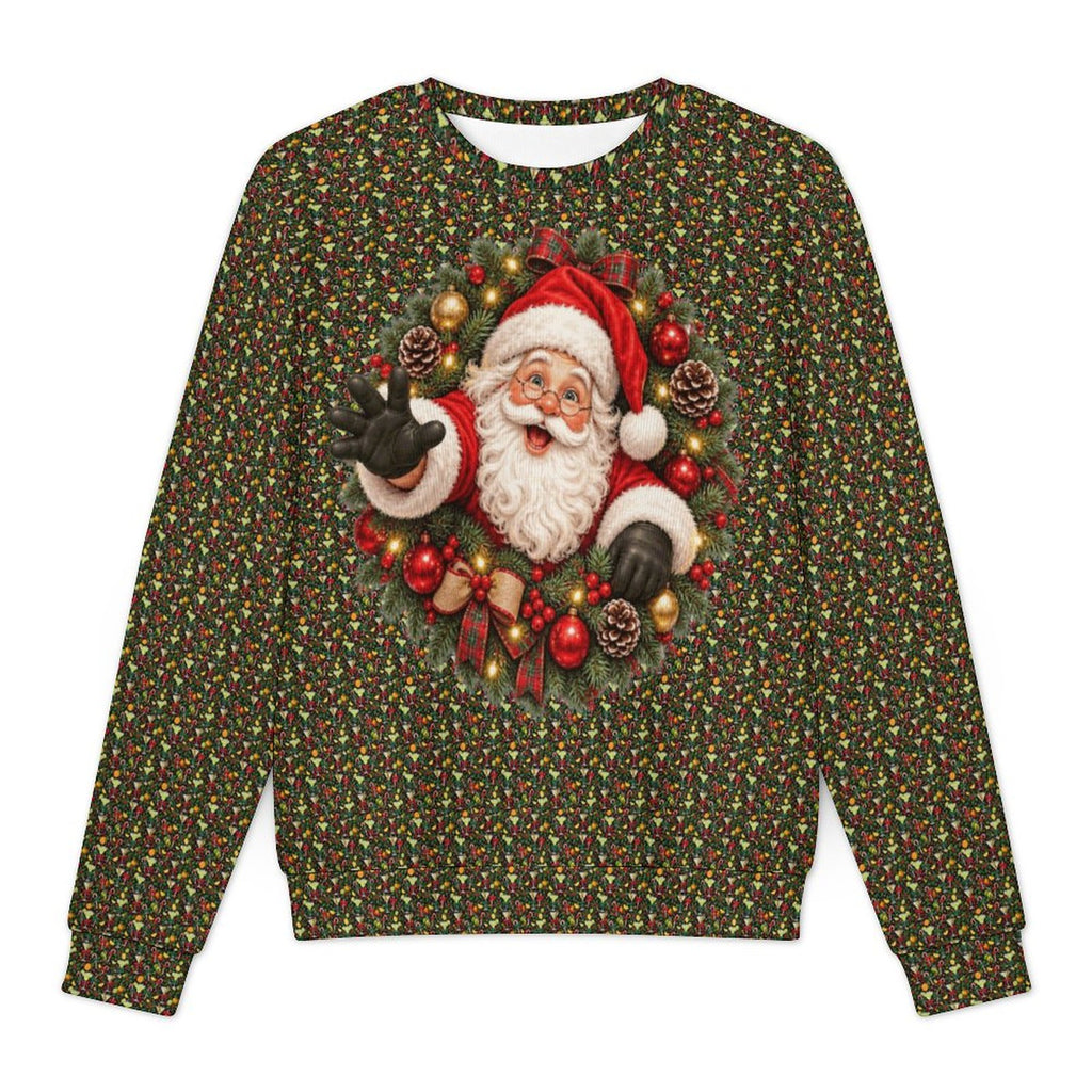 Old St. Nick Ugly Christmas Sweater Oversized Thick Pullover Sweater(All-Over Printing)