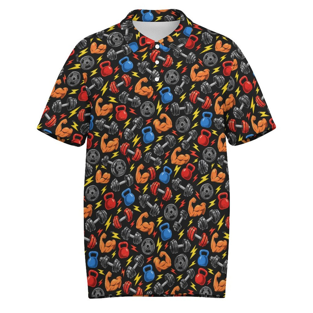 Gym Bros Men's Quick Dry POLO Shirt(All-Over Printing)