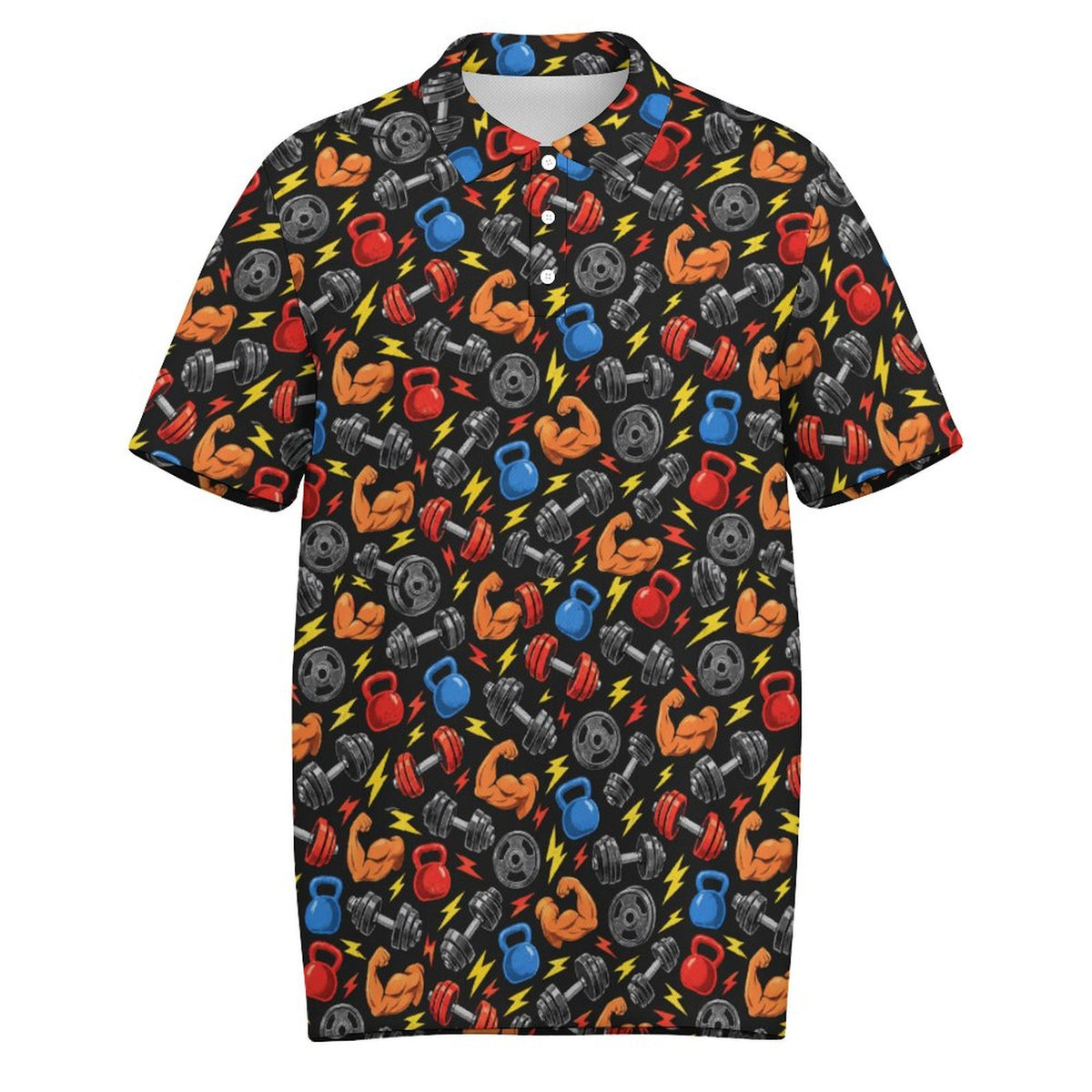 Gym Bros Men's Quick Dry POLO Shirt(All-Over Printing)