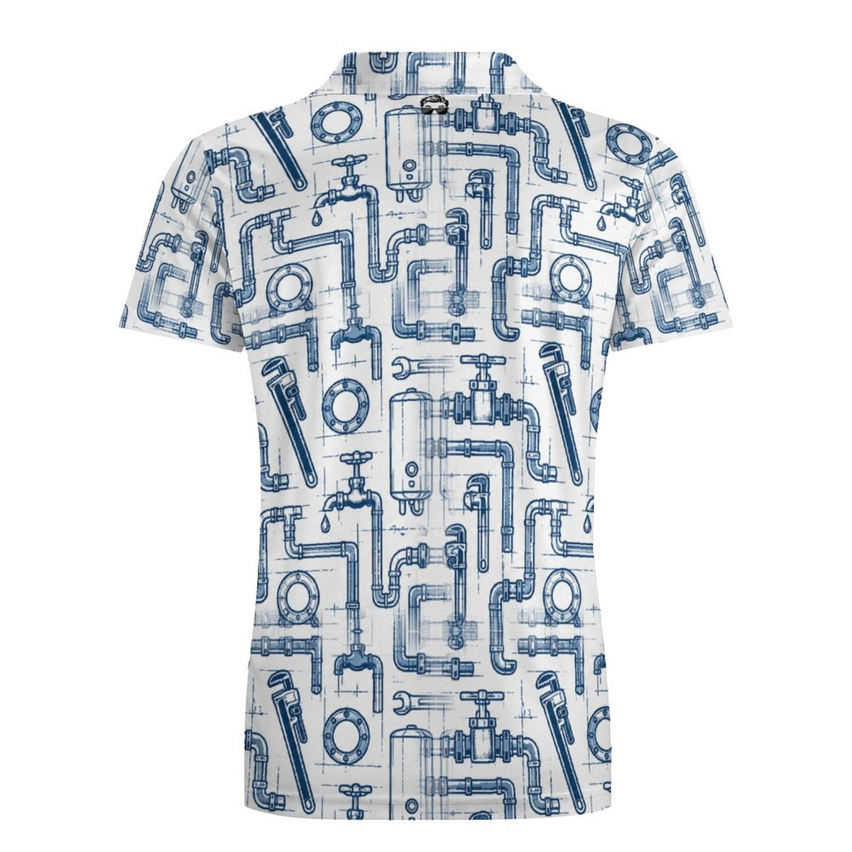 General Contractor Plumber Polo UPF50+ 180gsm Cooling Polyester Men's  Shop plumber polos and shirts with bold plumbing-inspired patterns featuring tools, pipes, wrenches, and trade designs