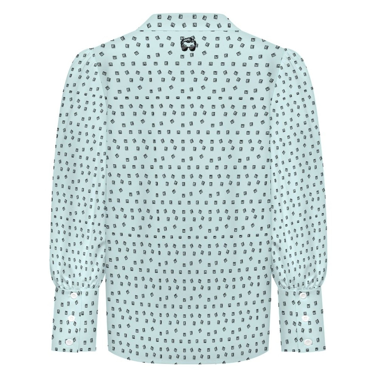Women's Satin Lantern Sleeve Realtor Long Sleeve Blouse Stand out at showings, open houses and closings in this men’s Realtor silk blouse featuring a bold real estate pattern.