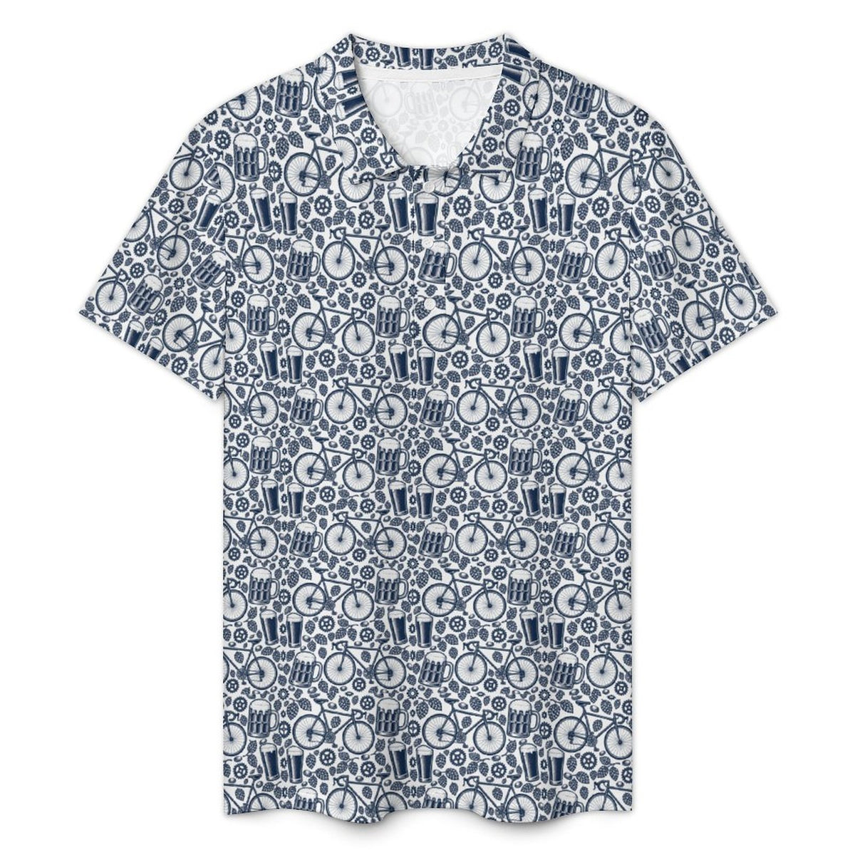 Biking and Beer Mens Golf Polo