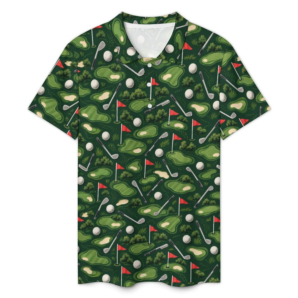 Men's Golf POLO Shirt(All-Over Printing)