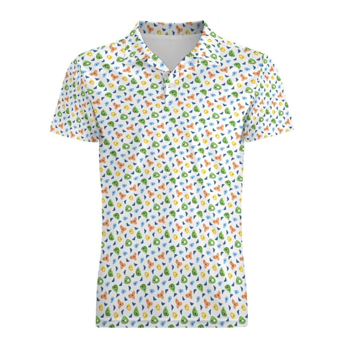 Climbing Holds UPF50+ Cooling Polyester Men's POLO T-shirt(All-Over Printing)