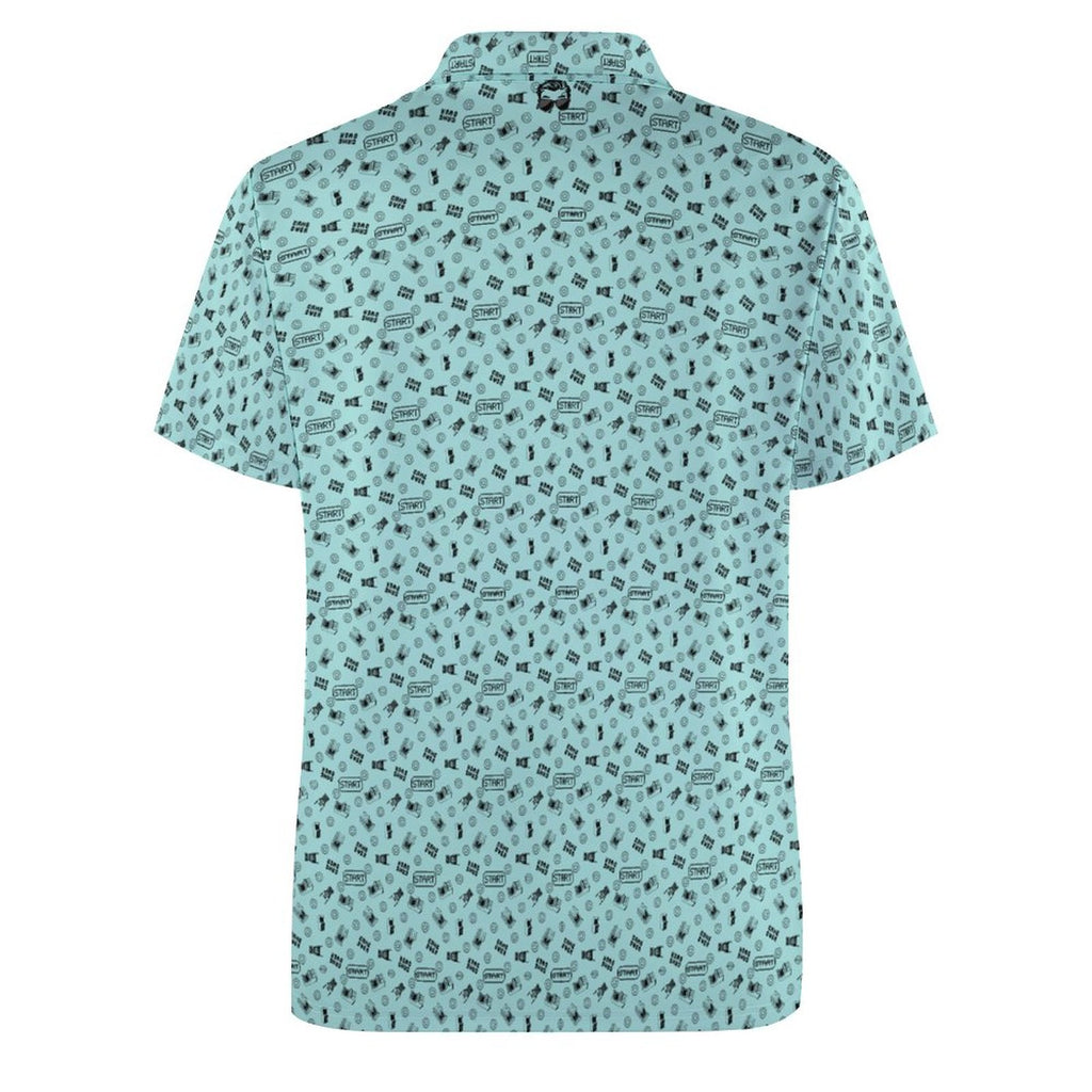 Gamer Arcade Polo Shirts with All-Over printing Design Straight