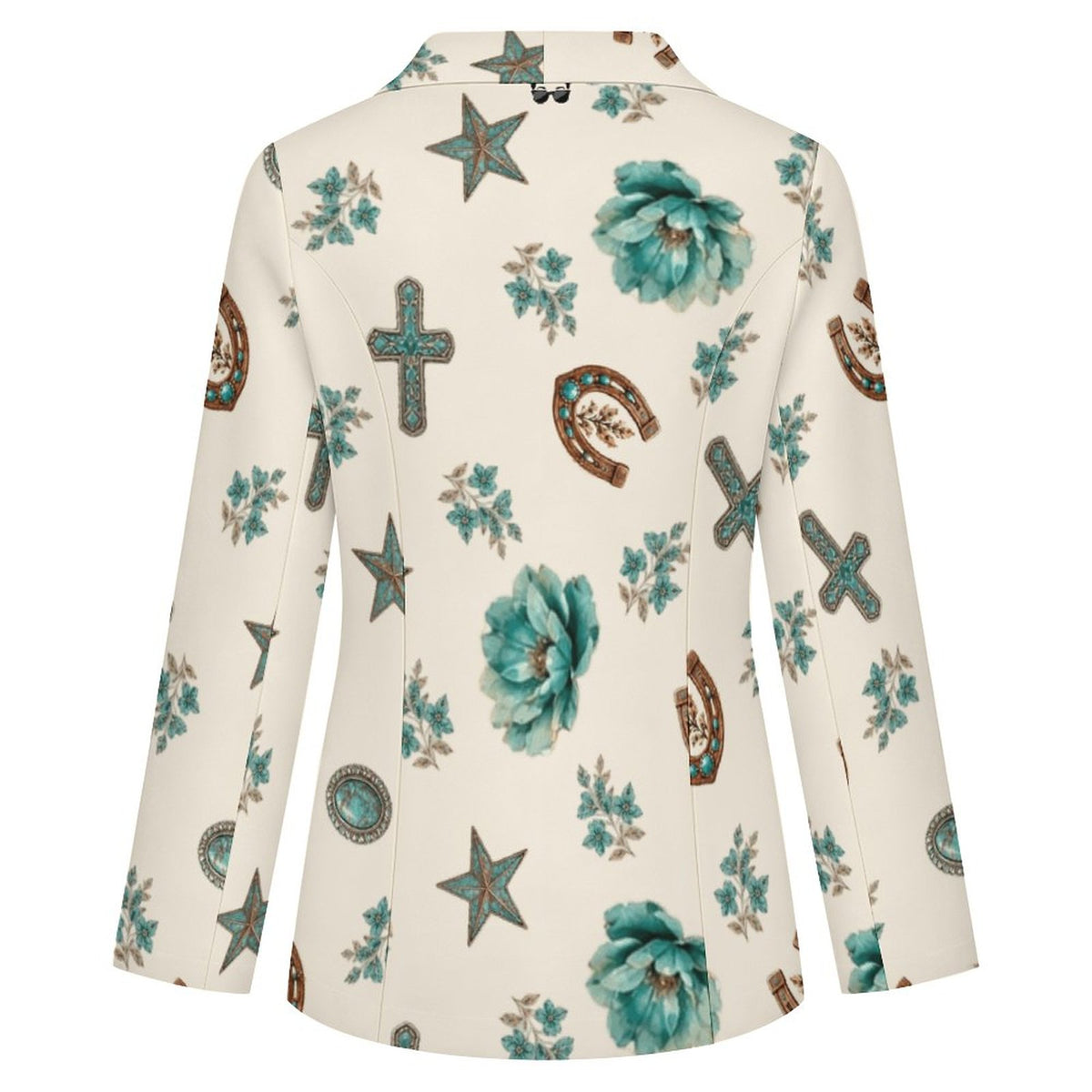 Women's Chic Western Wear Casual Lapel Blazer(All-Over Printing)