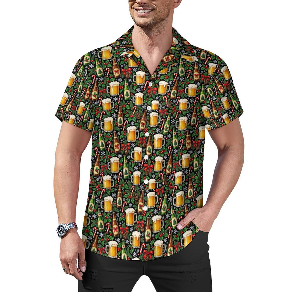 Holiday Shift for men 110gsm Cotton Cuban Collar Shirt For Men(All-Over Printing)