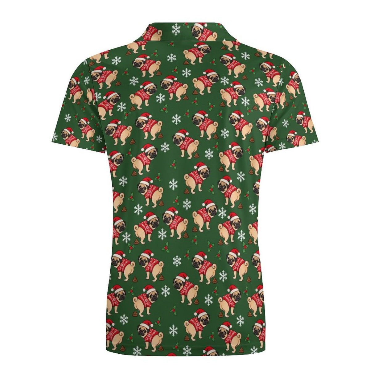 Ugly Christmas Sweater Cotton POLO Shirts Short Sleeve for Men(All-Over Printing)