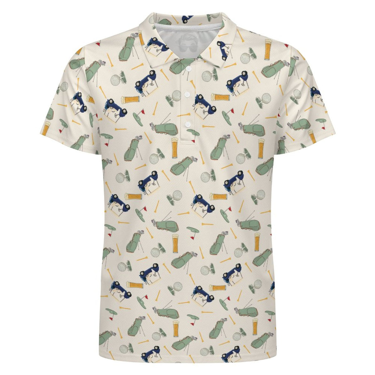 Vintage Golf Men's POLO Shirt(All-Over Printing)
