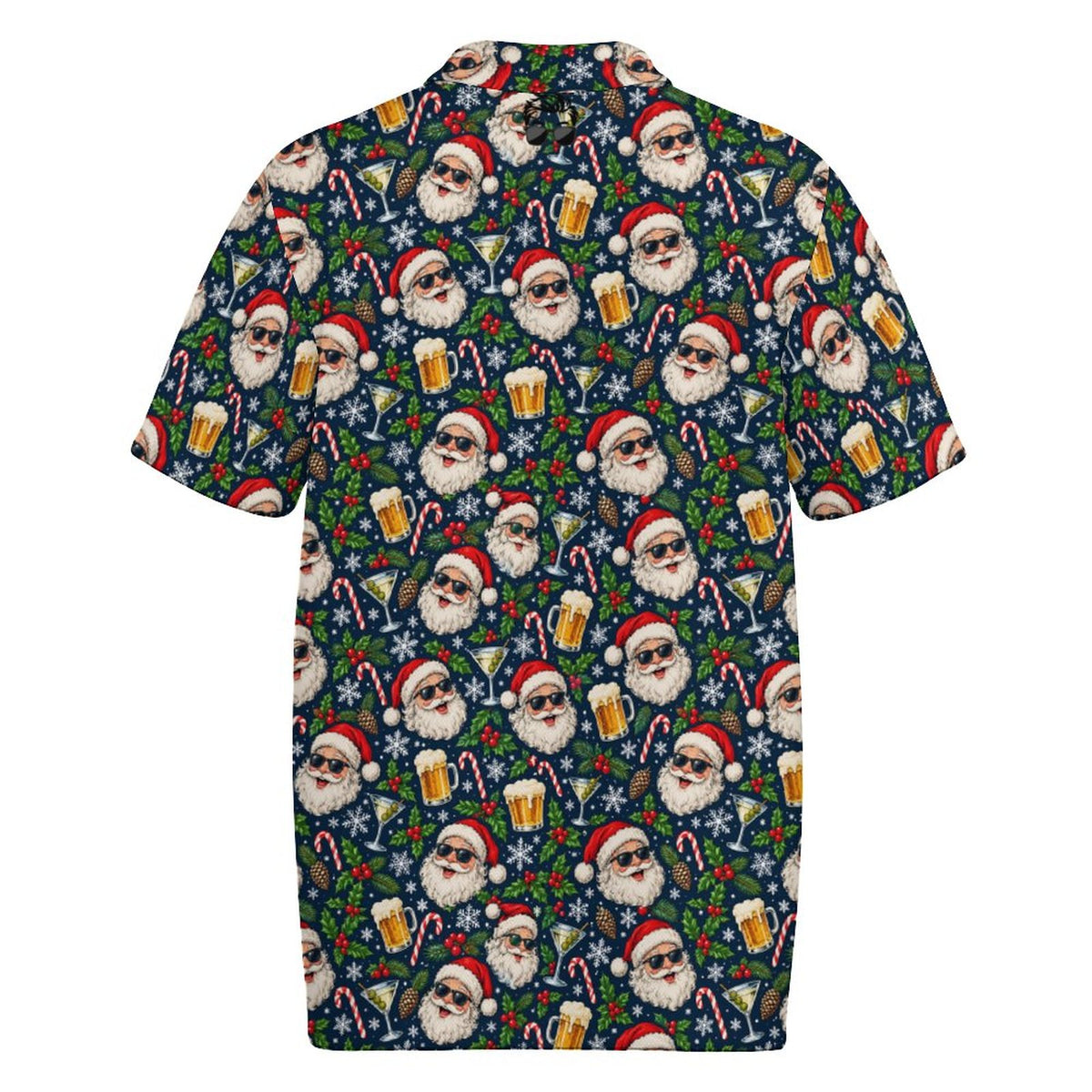 Men's Christmas Polo jolly old Saint Nick Quick Dry POLO Shirt(All-Over Printing)