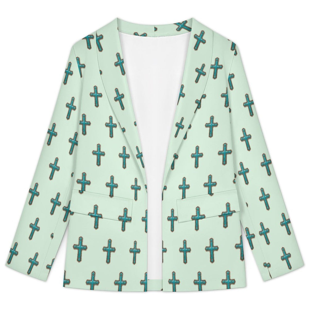 Women's Tourqoise Cross Western Blazer
