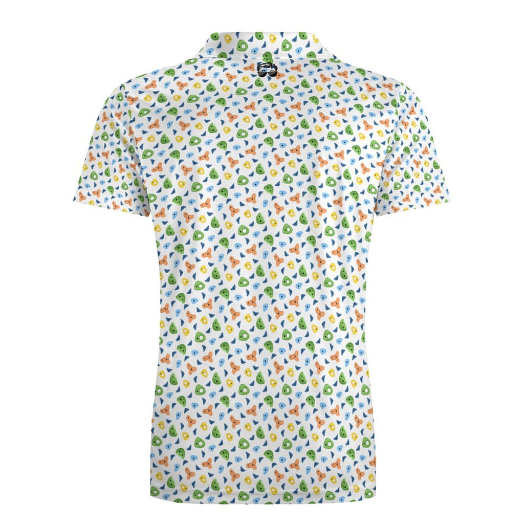 Climbing Holds UPF50+ Cooling Polyester Men's POLO T-shirt(All-Over Printing)