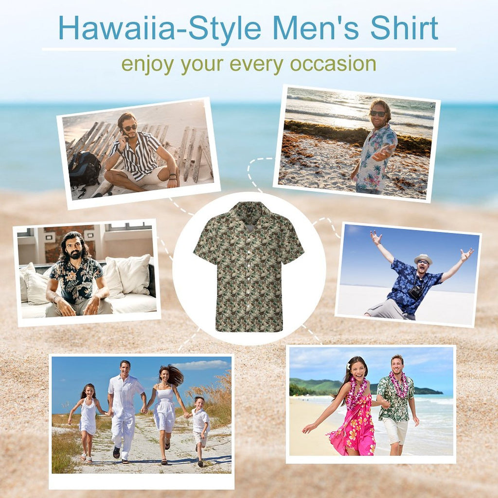 General Contractor Shirt Cotton Cuban Collar Shirt For Men(All-Over Printing)
