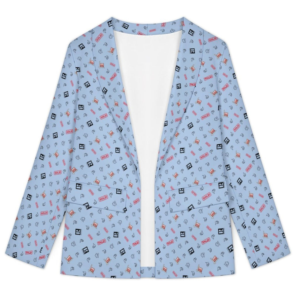 Women's Casual Lapel Blazer(All-Over Printing)