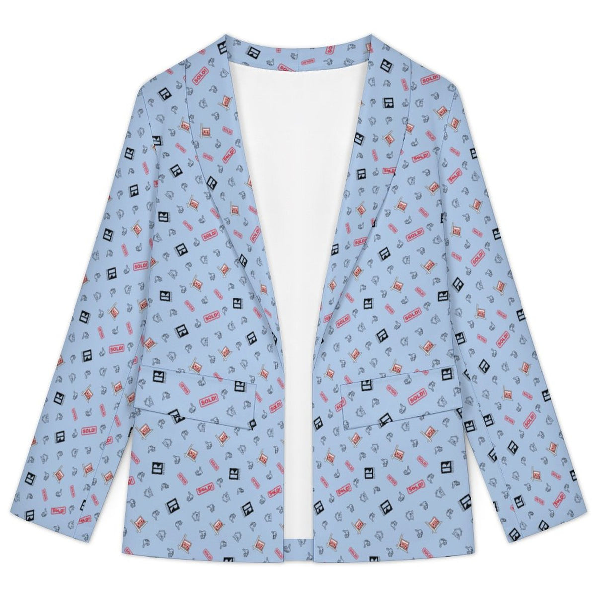 Women's Casual Lapel Blazer(All-Over Printing)